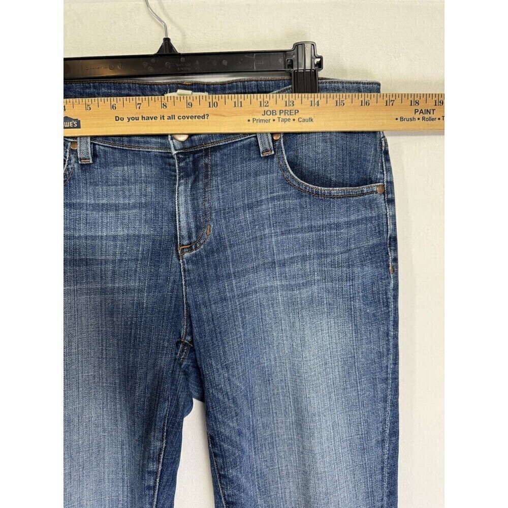 Eileen Fisher Jeans Womens 8 Blue Straight Leg Cotton Stretch Medium Wash Denim - Picture 6 of 9